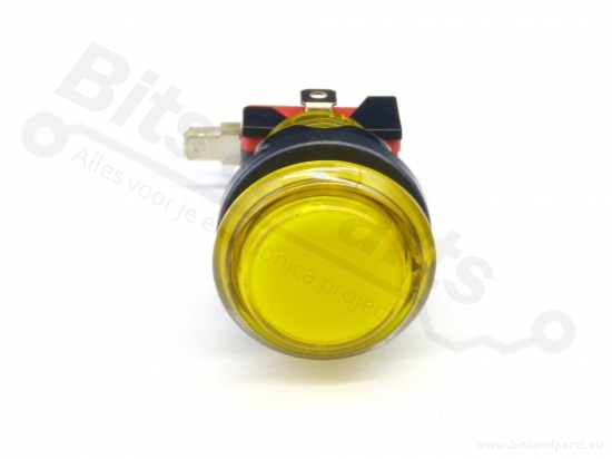 Push button Arcade/Joystick transparent yellow with lighting 24.2mm